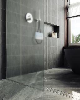 Душевая перегородка MaybahGlass MGD-700-5ш 79см хром матовый